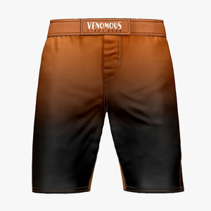 Pantalones Cortos de MMA Venomous para Hombre y Mujer, Cintura Media, Color Degradado, Secado Rápido, Estilo Deportivo con Bolsillos y Logotipo Frontal - Product Image 3