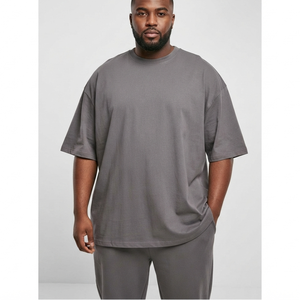 T-shirt vierge personnalisé à manches courtes surdimensionné de haute qualité 100 % coton pour hommes, impression sérigraphique personnalisée, collection 2026, offre spéciale - Product Image 4