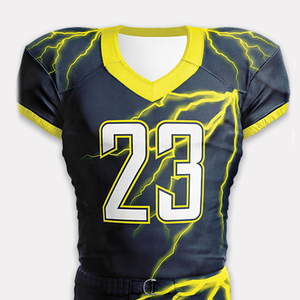 Maillot de football américain personnalisé à manches courtes pour enfants, uniforme imprimé par sublimation, 100% polyester, séchage rapide, maillot Lamar Jackson pour hommes - Product Image 5