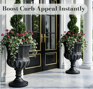 Metal Art Deco Floor Vase Planters Black Iron High Quality Eco-Friendly Decorative Flower Pots for Indoor/Outdoor Use Wedding - Product Image 2