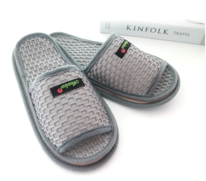 (Pastello) Microfiber Mesh Cleaning <b>Slippers</b> (1 Pair, Light Gray) with Replaceable Cleaning Pad - Product Image 2