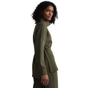 Nouveau Sweat-shirt Court Vert Décontracté et Sportif pour Femme 2026, à Manches Longues, Taille Cintrée, avec Strass et Finition Délavée - Product Image 3
