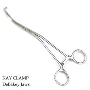 Pinces VATS Lambert Kay à cliquet courbé, tiges angulées, axe de 10 mm, mâchoires atraumatiques DeBakey 1x2, longueur de travail 21 cm, longueur totale 31 cm – ZETOMEDPRO - Product Image 2