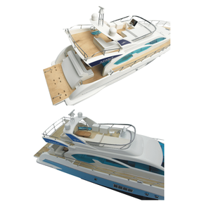 Modèle de bateau en bois Premium Azimut 64 Flybridge |   Yacht de luxe au meilleur prix |   Meilleur bateau en bois artisanal, yacht de luxe à expédier - Product Image 4