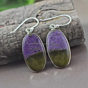 Pendientes de Plata de Ley 925, pendientes de piedras preciosas de purpurita, joyería hecha a mano, joyería de purpurita, regalos de navidad - Product Image 3