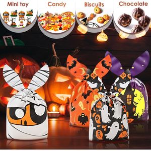 Sacchetti per dolcetti di Halloween AhfuLife, 120 pezzi con 6 design, sacchetti regalo con adorabili orecchie di coniglio, snack per feste - Product Image 2