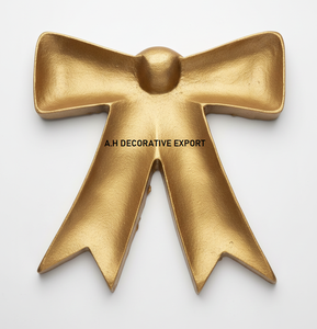 ถาดโลหะรูปทรงโค้งแบบทองเหลืองสมัยใหม่ - ดีไซน์ริบบิ้นแบบชนบทเคลือบสีฝุ่นทำมือ ถาดตกแต่งขนาดสั่งทำได้สำหรับงานแบบดั้งเดิม - Product Image 3