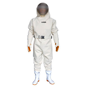 Traje Protector Casual para Apicultor, con Velo, Cobertura Total del Cuerpo, Blanco, Material Plástico Antiestático, para las Cuatro Estaciones, Ropa de Trabajo para Granjas Apícolas - Product Image 4