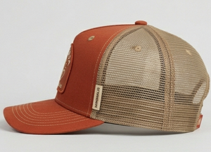 Embroidered/ Printing Trucker <b>Hat</b> Orange Mesh Adjustable Unisex Casual Cap Spring <b>Summer</b> Style Made In Indonesia - Product Image 2