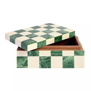 Handmade Bone Inlay Floral Design European Modern Luxury 2-Layer Rectangle Jewelry Storage <b>Box</b> Premium Resin Wood Custom Sizes - Product Image 3
