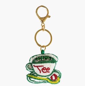 Porte-clés tendance brodé de perles, cadeau pour femme, fait main avec perles de rocaille, joli breloque mode - Product Image 5