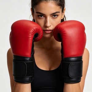Gants de boxe en cuir PU sur mesure pour l'entraînement de Muay Thai, avec lacets - Product Image 2