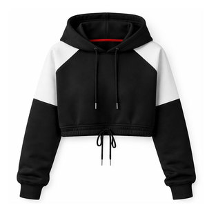 Hoodies pour femmes, livraison directe d'usine, qualité supérieure, tissu respirant, hoodies courts pour femmes - Product Image 1