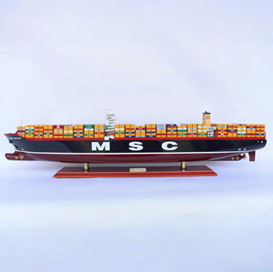 MSC OSCAR - Buque de Carga Comercial - Maqueta de Barco de Madera para Exhibición, Colección o Regalo de Recuerdo - Product Image 1