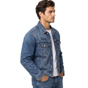 Custom <b>Men</b> <b>Denim</b> <b>Jacket</b> Cotton <b>Denim</b> Material Button Closure Durable Construction Comfortable Fit Casual Streetwear OEM - Product Image 3