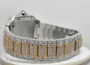 Reloj de Lujo con Moissanita VVS, Acero Inoxidable, 41 mm, Movimiento Automático Japonés, Edición Limitada, Bisel con Diamantes Rosa Rubí, Esfera Cuadrada - Product Image 5