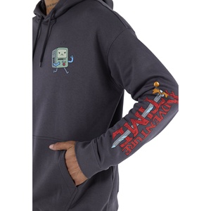 Pull à capuche en coton mélangé pour hommes, sweat-shirt à épaules tombantes avec logo personnalisé et sérigraphie pour l'hiver, en vente - Product Image 5