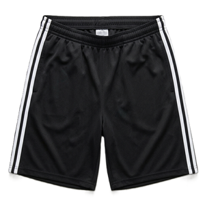 Shorts de sport noirs pour hommes, respirants, taille mi-haute élastique, 100 % coton tricoté, séchage rapide, anti-plis, pour la course et la gym - Product Image 1