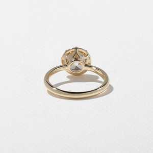 Bagues de fiançailles en diamant 10K 14K 18K Or massif Antique Coupe Ronde Diamant de laboratoire Sertissage à griffes Vintage Solitaire Anniversaire Bijoux fins - Product Image 4