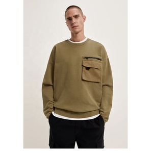 เสื้อกันหนาวแบบสวมหัวคอตตอนผสมสำหรับผู้ชาย,เสื้อผ้าลำลองสั่งทำ - Product Image 2