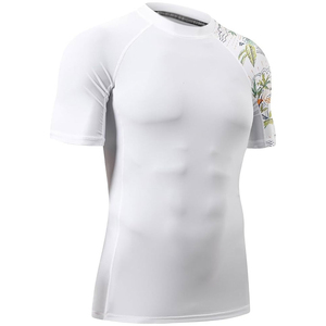 Camiseta de manga corta para hombre, personalizada, de alta calidad, con estampado digital, transpirable, ecológica, de secado rápido, para natación y fitness. - Product Image 3