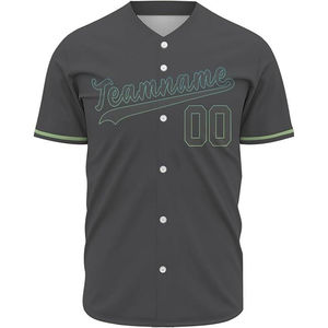 Maillot de baseball personnalisé pour équipe de jeunes, noir uni, avec logo brodé, livraison incluse. - Product Image 4