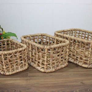 Artex Dong Thap Water Hyacinth <b>Storage</b> <b>Basket</b> Open Weave <b>Shelf</b> Organizer Set - Product Image 4
