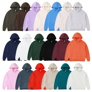 Custom 350gsm Cotton Blank <b>Thick</b> <b>Fleece</b> Heavy Weight Oversized Hoodies Custom Print Logo Men's Hoodies & Sweatshirts - Product Image 4