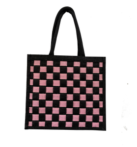 Bolsas de compras de yute teñidas decorativas con bonitos bolsos de compras de diseñador para mujer precio asequible - Product Image 1