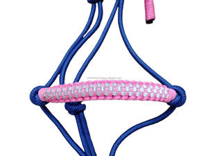 Venta al por mayor inglés caballo ecuestre cuerda Halter 8mm grueso PP trenzado elegante nariz banda Reflector personalizable portátil embalaje - Product Image 2