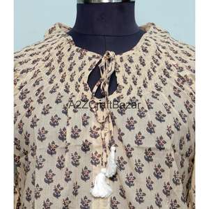 ชุดเดรสลำลองสำหรับสาวออฟฟิศ ผ้าฝ้าย 100% แขน 3/4 คอทรงโอ พิมพ์ลายดอกไม้ ทรงหลวมทันสมัย สไตล์สปริง เป็นมิตรกับสิ่งแวดล้อม - Product Image 3