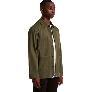 Veste de travail décontractée en toile 100% coton personnalisée pour hommes, été automne, coupe ample, coupe-vent, imperméable et respirante - Product Image 1