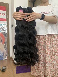 Extension de cheveux Remy ondulés cambodgiens naturels non traités HD produit de dentelle de fermeture frontale avec des faisceaux de vagues naturelles vierges - Product Image 4