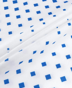 Polo de Hombre con Estampado Geométrico Blanco y Azul, Manga Corta, Tejido de Poliéster, Informal, Transpirable, Ropa de Golf - Product Image 4