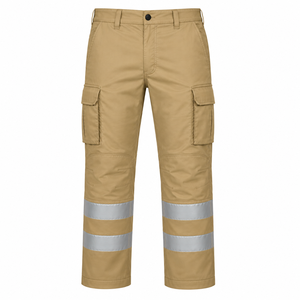 Custom High Visibility Reflective <b>Waterproof</b> Safety Mining Construction Cargo <b>Trousers</b> Solid Color Industrial Workwear Pants - Product Image 1