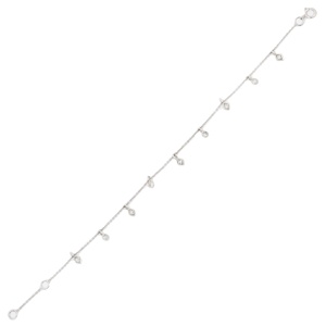 Hecho a mano de lujo 18K oro blanco sólido minimalista diamante pulsera natural diamante encanto venta al por mayor fabricante joyería - Product Image 3