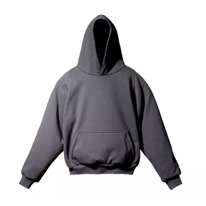Sweat-shirt à capuche bleu marine pour homme, coupe classique, 100 % coton molletonné, décontracté, pour l'hiver, impression numérique, écologique, coupe-vent - Product Image 3
