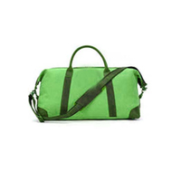Sac de voyage vert, sac de sport léger en polyester avec fermeture éclair, logo personnalisé, taille personnalisée