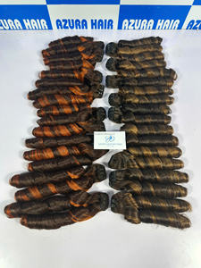 Vente en gros 100% cheveux humains noirs naturels vietnamiens, cheveux frisés et tissés à la main doux et lisses Bouncy Curly - Product Image 6