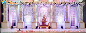 Decoración Glamorosa para Escenario de Boda Musulmana Walima, Decoración para Recepción de Boda India, Decoración Maravillosa para Escenario de Boda India, Reino Unido - Product Image 6