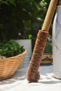 Cepillo de limpieza con mango de madera y cerdas de coco, mango largo de 27 cm, impermeable, portátil, para limpieza del hogar, con lazo para colgar, para limpiar botellas - Product Image 2