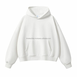 เสื้อฮู้ดดี้ทรงโอเวอร์ไซส์แบบอสมมาตร ผ้าสแปนเด็กซ์/โพลีเอสเตอร์เนื้อหนา ล้างสีแบบแอซิดวอช ปักโลโก้ งานวินเทจ คุณภาพสูงสำหรับผู้หญิง - Product Image 4