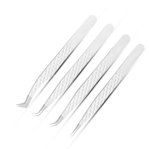 Pince à épiler en acier inoxydable pour extensions de cils, prise en main confortable, légère, pour artistes, idéale pour les peaux mortes, compatible OEM - Product Image 5