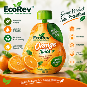 EcoRev Stand Up <b>Pouch</b> Food Grade <b>Laminated</b> Reusable Resealable Zipper Top Packaging Customizable Design - Product Image 3