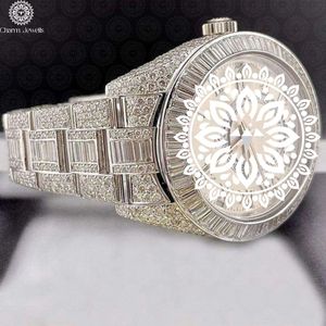 Montre de Luxe Charm Jewells en Acier Inoxydable 40mm, Mouvement Mécanique Analogique, Bracelet Tendance pour Homme, Cadran en Verre, Date Automatique, Étanche - Product Image 2