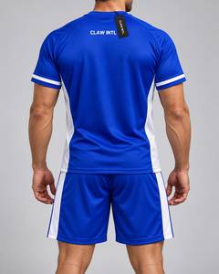 ชุดเสื้อฟุตบอลชาย CLAW INTL สีน้ำเงินขาวลายทาง แขนยาว คอกลม ระบายเหงื่อได้ดี ผลิตจากโพลีเอสเตอร์ ทรงปกติ แบบซับลิเมชั่น - Product Image 6
