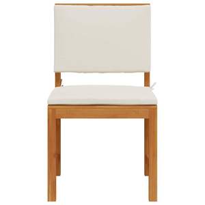 เก้าอี้สวนไม้อะคาเซียสีน้ำตาล 2 ชิ้นพร้อมเบาะรองนั่ง - Product Image 4