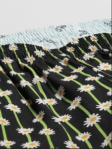 Jupe-short à motif de points imprimés pour femmes, taille élastique, décontractée, en coton tricoté, respirante, avec poches, coupe régulière - Product Image 3