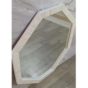 Espejo de Pared Hexagonal Moderno con Incrustaciones de Hueso, Espejo Decorativo Hecho a Mano, ANAM OVERSEAS AO-4584 - Product Image 3