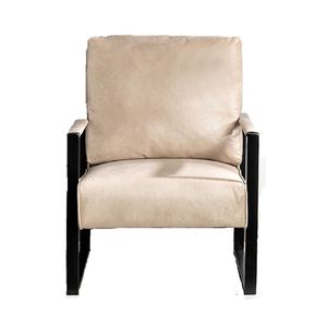 Poltrona Classica Mid-Century Moderna con Robusta Struttura in Metallo Quadrata per Casa, Ufficio o Camera da Letto - Product Image 2